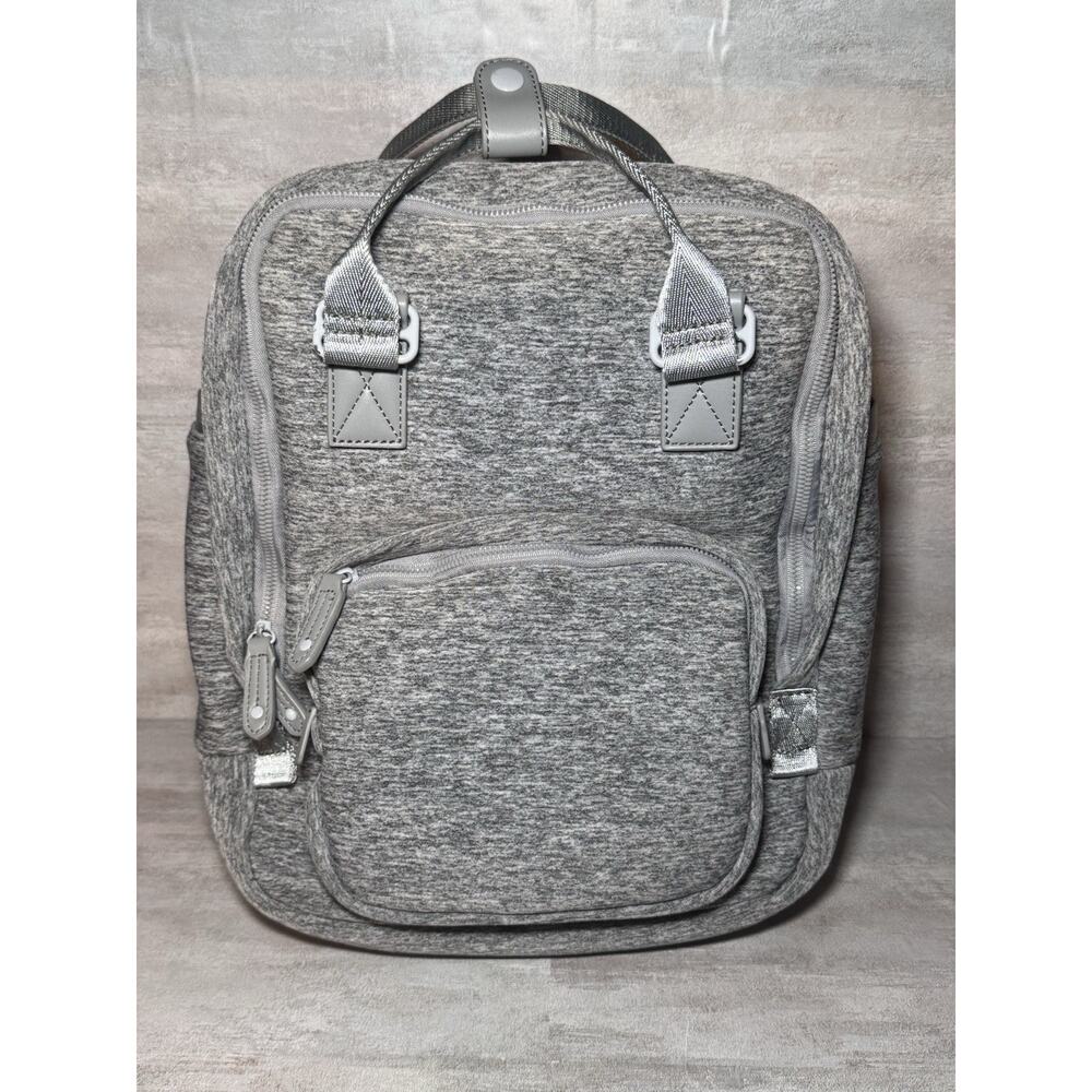 Sol and Selene Cloud Nine Heathered Grey Neoprene Backpack Travel Gym Bag